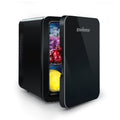 Enventor Mini Refrigerator, 6L/ 8 Can Compact Skincare Fridge AC+DC Power Cooler & Warmer Small Refrigerator for Bedroom, Skincare, Makeup, Cosmetics, Car, Office (Black)