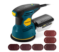 Enventor 3A Random Orbital Sander, 350W 5-Inch Electric Orbital Sander Tool 6 Variable Speeds, Max 13,000 RPM Palm Sander with 20 PCS Sandpapers, Dust Collector Box for Woodworking, Sanding, Polishing